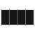 Paravan de cameră cu 4 panouri, negru, 346x180 cm, textil, 3 image