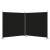 Paravan de cameră cu 2 panouri, negru, 348x180 cm, textil, 4 image