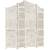 Paravan cameră sculptat manual, 4 panouri, alb 160x165 cm mango, 9 image