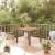 Masă de grădină, gri, 90x90x75 cm, poliratan/lemn de acacia