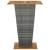 Masă de bar, gri, 80x80x110 cm, poliratan/lemn masiv acacia, 3 image