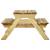 Masă de picnic cu bănci, 110x123x73 cm, lemn de pin tratat, 3 image