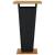 Masă de bar, negru, 60x60x110 cm, poliratan/lemn masiv acacia, 3 image