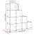 Dulap de depozitare cub pentru copii, 10 cuburi, alb, pp, 8 image