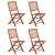 Set mobilier de exterior pliabil, 5 piese, lemn masiv de acacia, 5 image