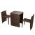 Set mobilier bistro cu perne, 3 piese, maro, poliratan, 3 image