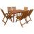 Set mobilier de exterior, 7 piese, lemn masiv de acacia