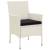 Set mobilier de exterior cu perne, 5 piese, alb, poliratan, 3 image