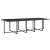 Set mobilier de exterior cu perne, 15 piese, negru, poliratan, 5 image