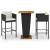 Set mobilier bar de grădină cu perne, 3 piese, negru, poliratan, 2 image