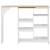 Masă de bar cu raft mobil, alb, 138x39x110 cm, 3 image