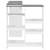 Masă de bar cu raft mobil, alb, 138x39x110 cm, 5 image