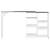 Masă de bar cu raft mobil, alb, 138x39x110 cm, 4 image