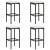 Set mobilier bar de grădină cu perne, 5 piese, negru, poliratan, 3 image
