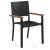 Set mobilier de exterior, 9 piese negru, poliratan, lemn acacia, 7 image