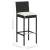 Set mobilier bar de exterior cu perne, 7 piese, negru poliratan, 11 image