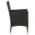 Set mobilier de exterior cu perne, 3 piese, negru, poliratan, 5 image