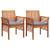 Set mobilier de exterior cu perne 3 piese, lemn masiv de acacia, 4 image