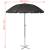 Șezlonguri de plajă cu umbrelă, negru, aluminiu, 9 image