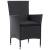 Set de mobilier de exterior, 5 piese, negru, poliratan, 5 image