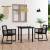 Set mobilier de exterior, 3 piese, negru, ratan pvc