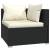 Canapea cu 3 locuri, cu perne, negru, poliratan, 5 image