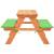 Masă cu bănci pentru picnic copii 89x79x50cm lemn masiv brad, 2 image