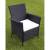 Set mobilier de exterior cu perne, 9 piese, negru, poliratan, 6 image