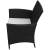 Set mobilier de exterior cu perne, 9 piese, negru, poliratan, 5 image