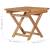 Șezlong de soare pliabil cu masă, lemn masiv de tec, 11 image