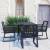 Set mobilier de exterior, 5 piese, negru, ratan pvc