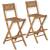 Set de bar cu scaune pliabile, 3 piese, lemn masiv de tec, 8 image