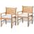 Set mobilier bistro cu perne, 3 piese, bambus, 3 image