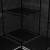 Șifonier de colț, negru, 130 x 87 x 169 cm, 2 image