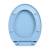 Capac wc cu închidere silențioasă, albastru, oval, 6 image