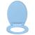 Capac wc cu închidere silențioasă, albastru, oval, 4 image