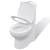 Vas toaletă din ceramică, wc baie de colț, alb, 3 image