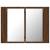 Dulap cu oglindă & led stejar maro 60x12x45 cm lemn compozit, 8 image