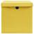 Cutii depozitare cu capac, 4 buc., galben, 28x28x28 cm, 4 image