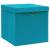 Cutii depozitare cu capace, 10 buc., bleu, 32x32x32 cm, textil, 2 image