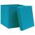 Cutii depozitare cu capace, 10 buc., bleu, 32x32x32 cm, textil, 3 image