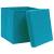 Cutii depozitare cu capace, 4 buc., bleu, 32x32x32 cm, textil, 3 image