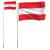Steag austria și stâlp din aluminiu, 5,55 m, 2 image