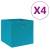 Cutii depozitare, 4 buc., bleu, 28x28x28 cm, textil nețesut
