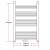 Radiator port-prosop încălzire centrală baie, curbat, 600 x 1160 mm, 9 image