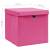 Cutii depozitare cu capac, 4 buc., roz, 28x28x28 cm, 6 image