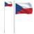 Steag cehia și stâlp din aluminiu, 6,23 m, 2 image