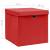 Cutii depozitare cu capac, 4 buc., roșu, 28x28x28 cm, 6 image