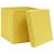 Cutii depozitare cu capace, 4 buc., galben, 32x32x32 cm, textil, 3 image