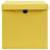 Cutii depozitare cu capace, 4 buc., galben, 32x32x32 cm, textil, 4 image